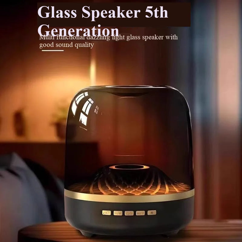 Wireless Bluetooth speaker, household desktop audio, voice control, glass-like smart subwoofer