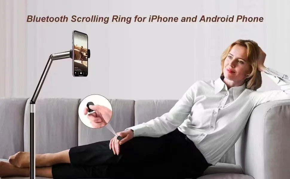 TikTok Scrolling Ring Bluetooth Remote Control Page Turner Camera Shutter Video Music Controller for iPhone iPad Android
