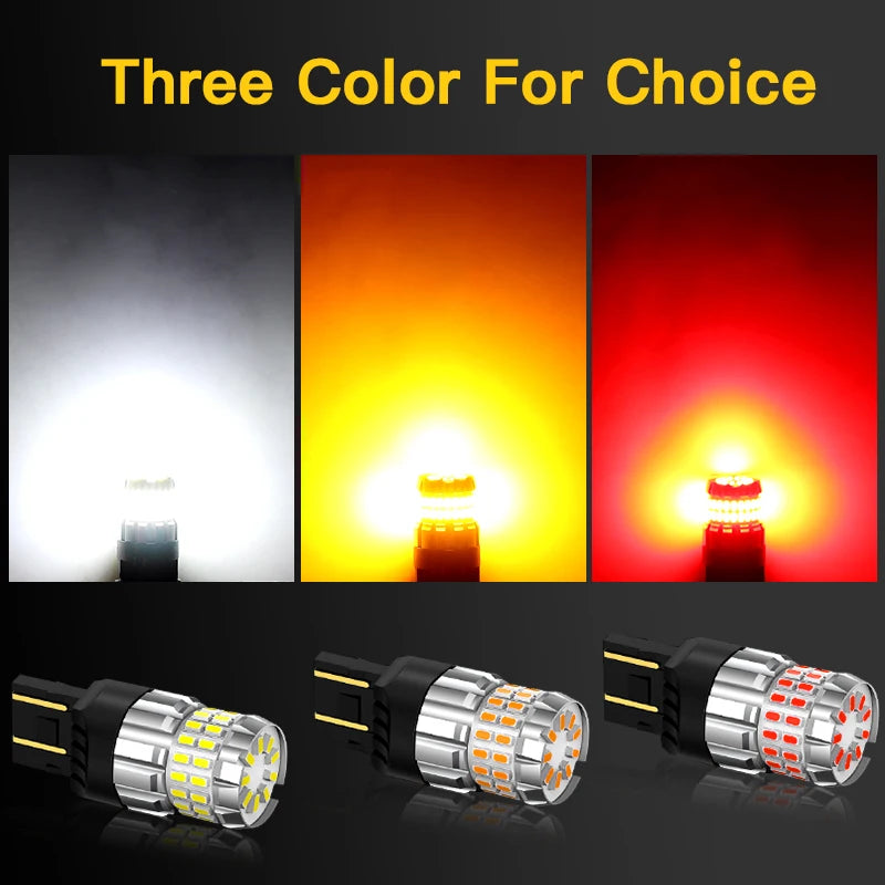 2pcs For JEEP Compass 2011 2012 2013 2014 2015 2016 2017-2019 LED Reverse Light Blub Backup Lamp W21W 7440 T20 Canbus No Error