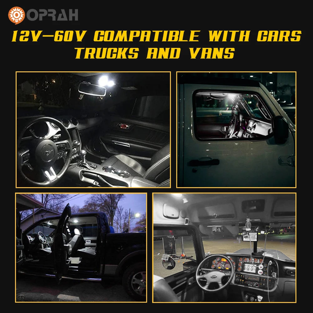 10pcs 12V 24V LED T10 W5W 194 168 Car Truck Signal Lights Canbus 2016SMD No Error Side Parking DRL Lamps Dome Reading Bulb Diode