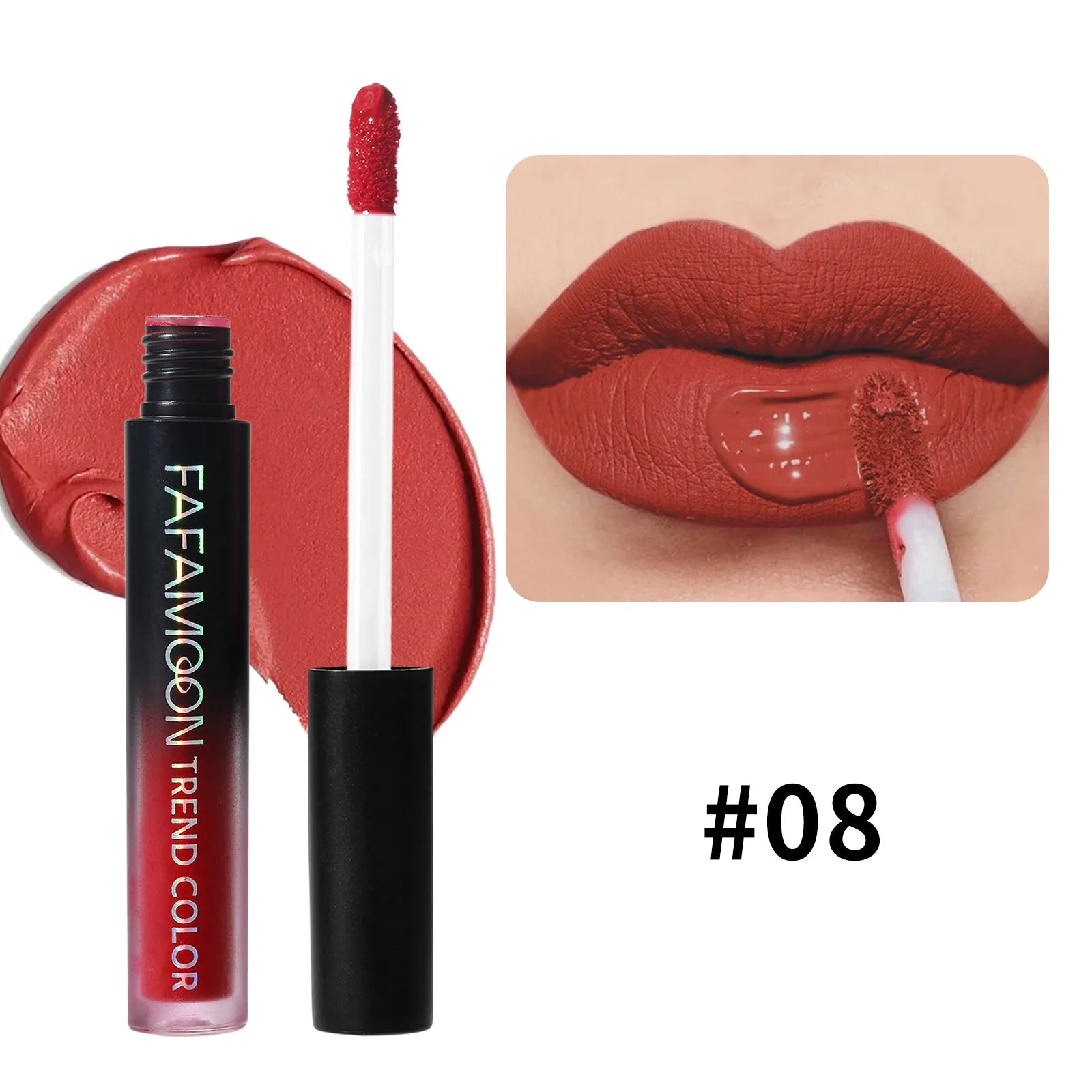 Non Stick Cup Liquid Lipstick 18 Colors Nude Pigment Lasting Lip Gloss Matte Finish Resistant To Fading Waterproof Lip Cosmetics
