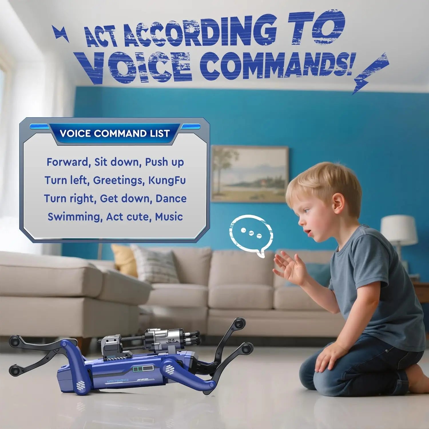 AI Simulation Robot Dog Intelligent Machine Dog Voice Command APP Control Programming Interactive Performs Acrobatics Robot Dog