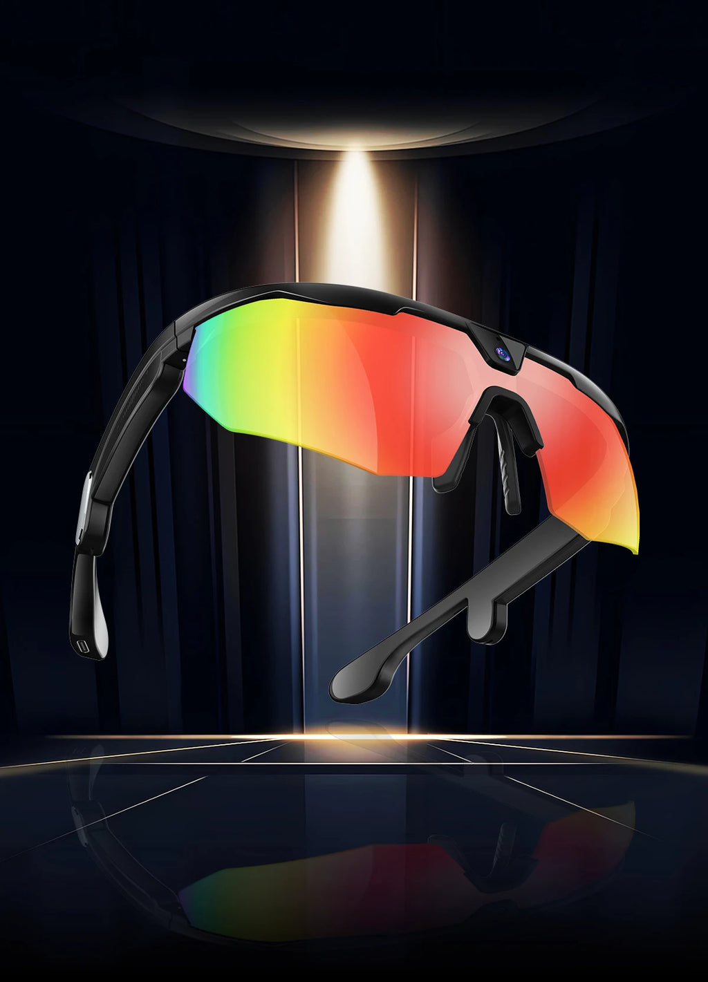 New AI smart glasses for outdoor cycling featuring an 800p camera and a compact, high-definition anti-shake action camera