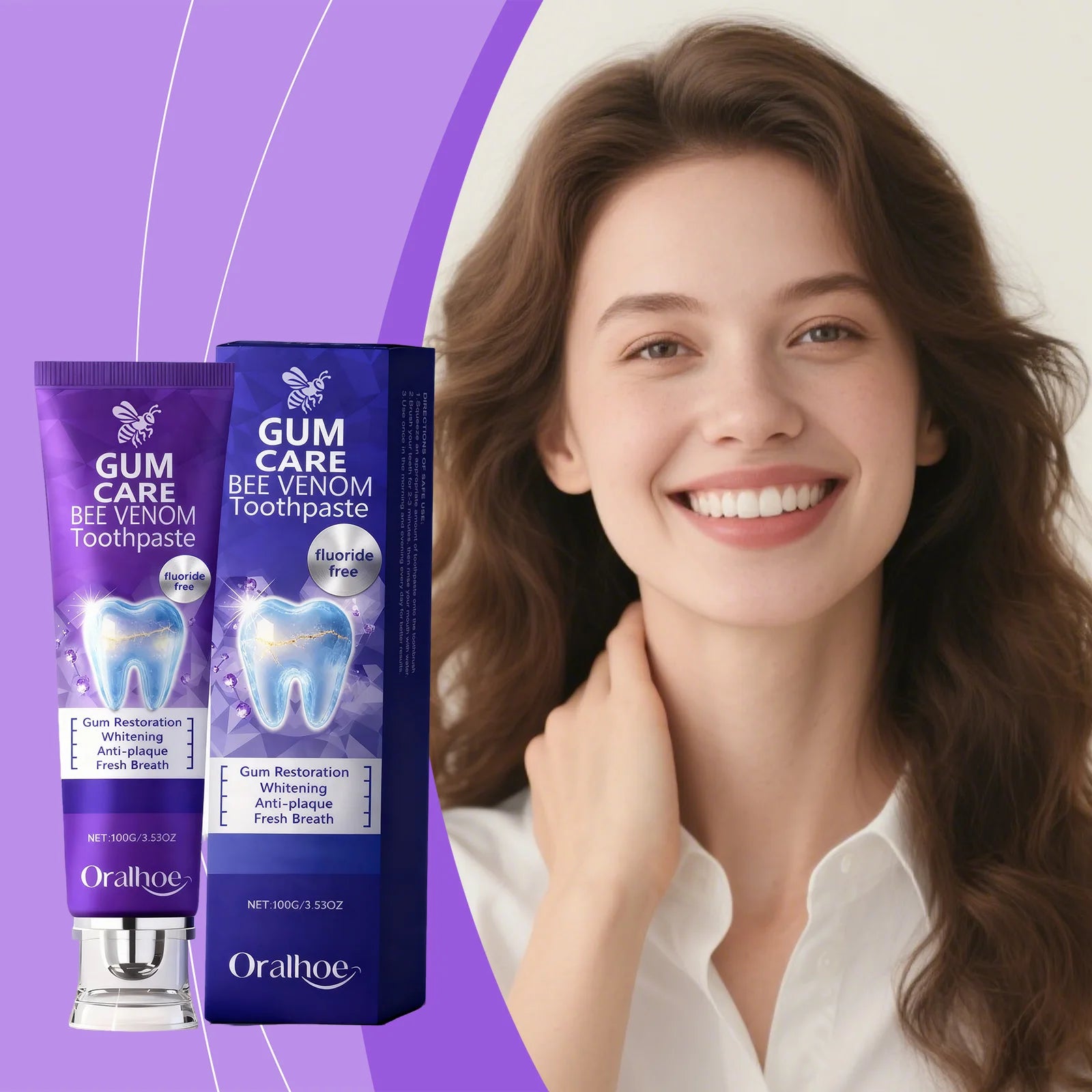 Bee Venom Toothpaste Teeth Brightening Gum Restoration Enamel Protection Sensitive Teeth Improve Plaque Stains Fresh Breath