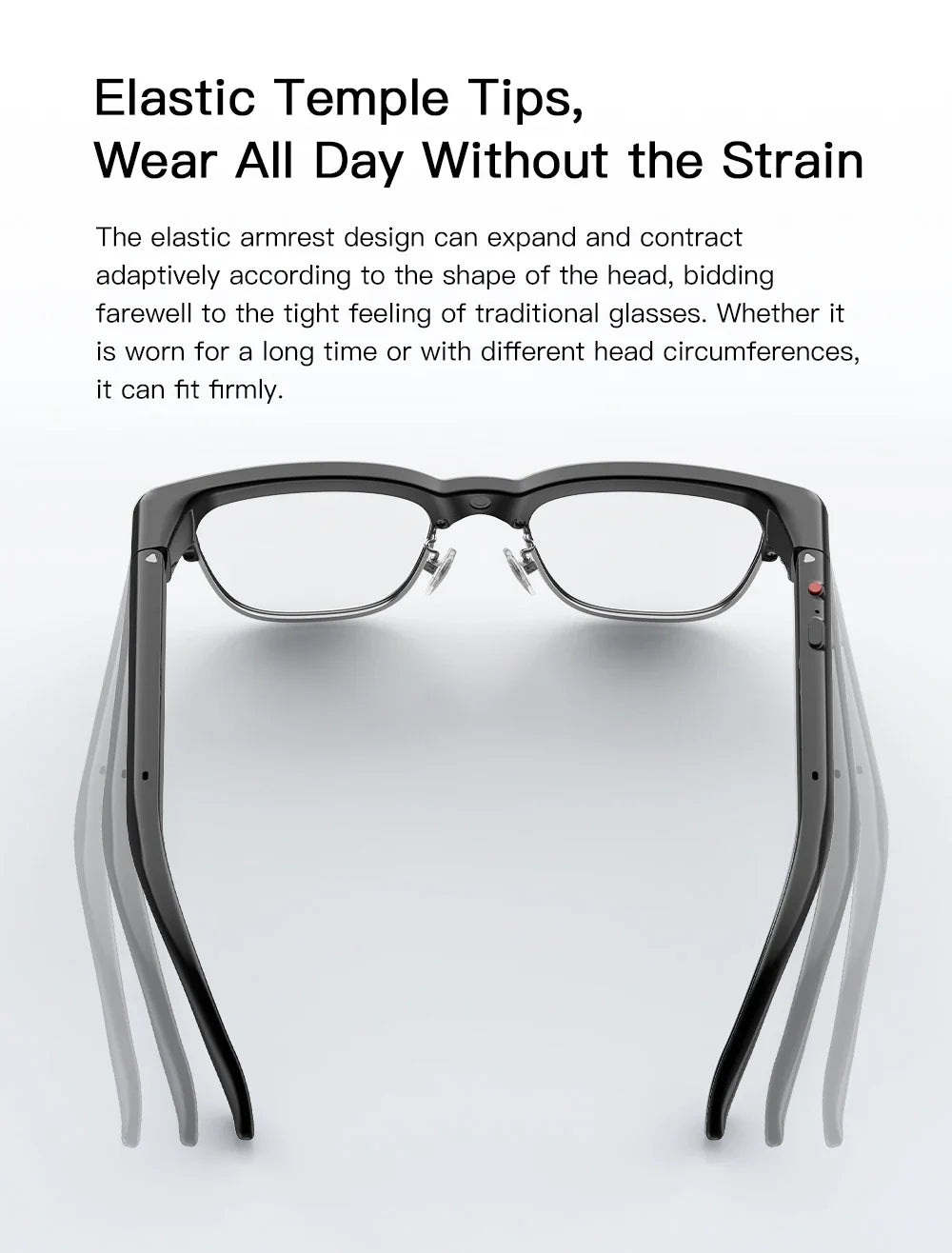 AI Smart Glasses 800W HD Camera Real-Time Translation Voice Assistant Bluetooth Wearable 2GB RAM 300MAH Smart Glasses Men Women