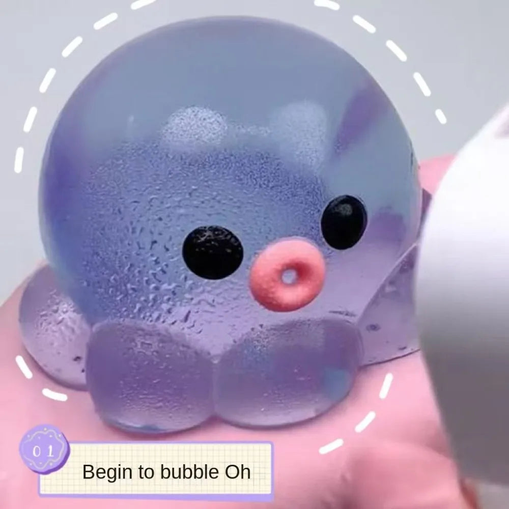 Realistic🔥🔥🔥 Solid Bubble Octopus Pinching Toy Simulation Squeezing Acne Water Ball Squeeze Toy Creative Stress Relief Toy Gifts