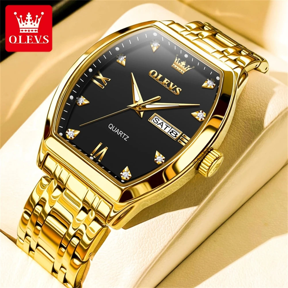 Luxury 🔥🔥 OLEVS 5528 Mens Watch Original Brand Business Quartz Watch Waterproof Luminous Watch For Man