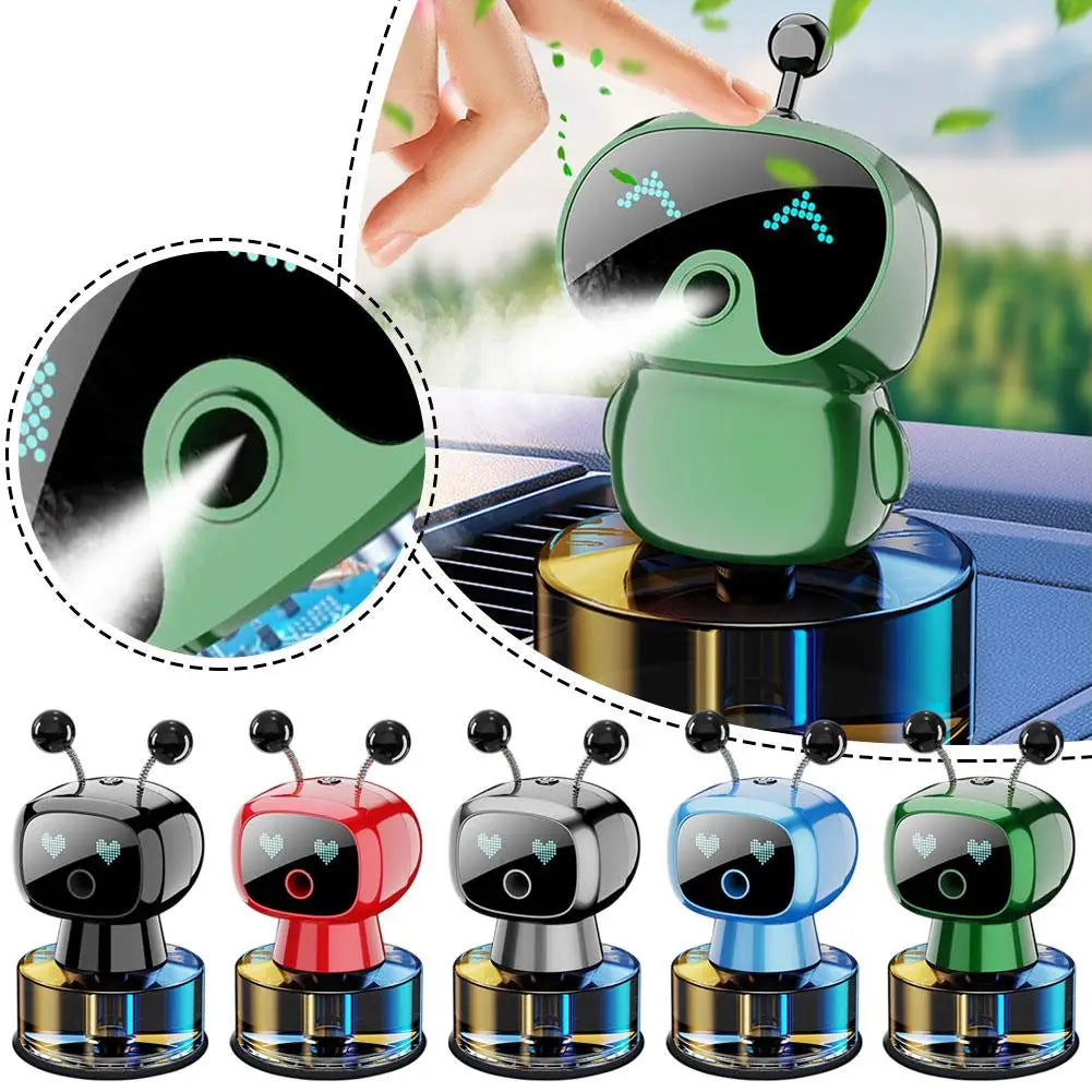 AI Smart Car Air Freshener Rechargeable Adjustable Cute Robot Smart Aromatherapy Diffuser Gift Car Accessories Interior