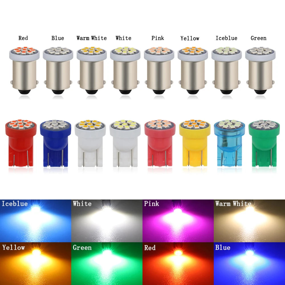 10PCS #555 AC DC 6V 6.3V Pinball Led Bulb 158 192 168 194 T10 Arcade Machine Game Car Light Flashlight White Blue Red Ice Blue