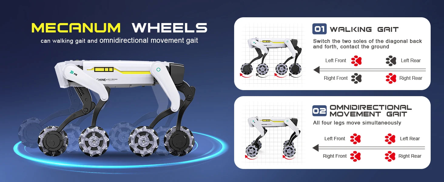 AI Simulation Robot Dog Intelligent Machine Dog Voice Command APP Control Programming Interactive Performs Acrobatics Robot Dog