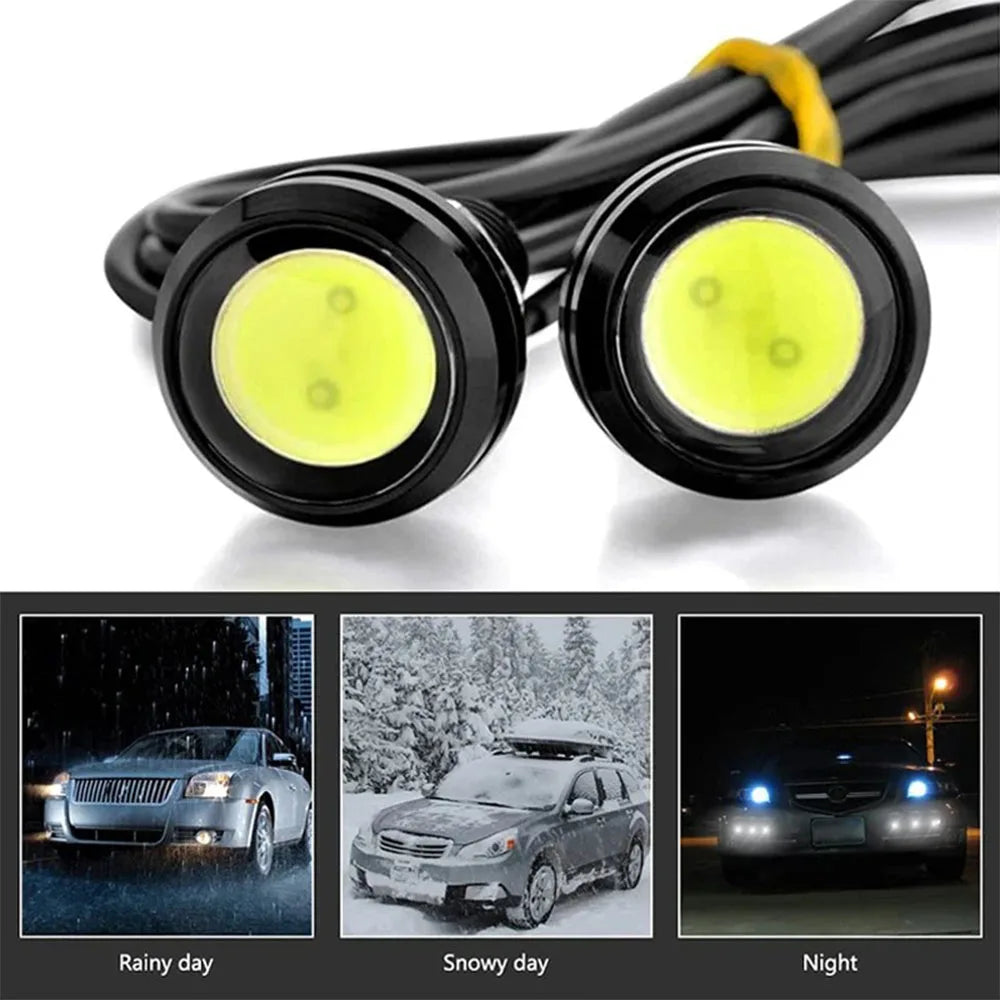 2/4/10pcs 23mm COB Eagle Eye Lamp LED driving lights drl LED Car Daytime Running Light Led Reverse light Car grille signal light