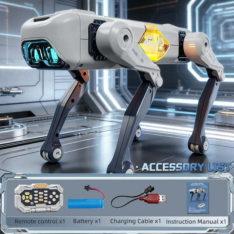 NEW AI RC Smart Robot Dog, Voice & APP Control, Programming, Dancing, Singing, 1200mAh Battery，for Kids Gift & Companion