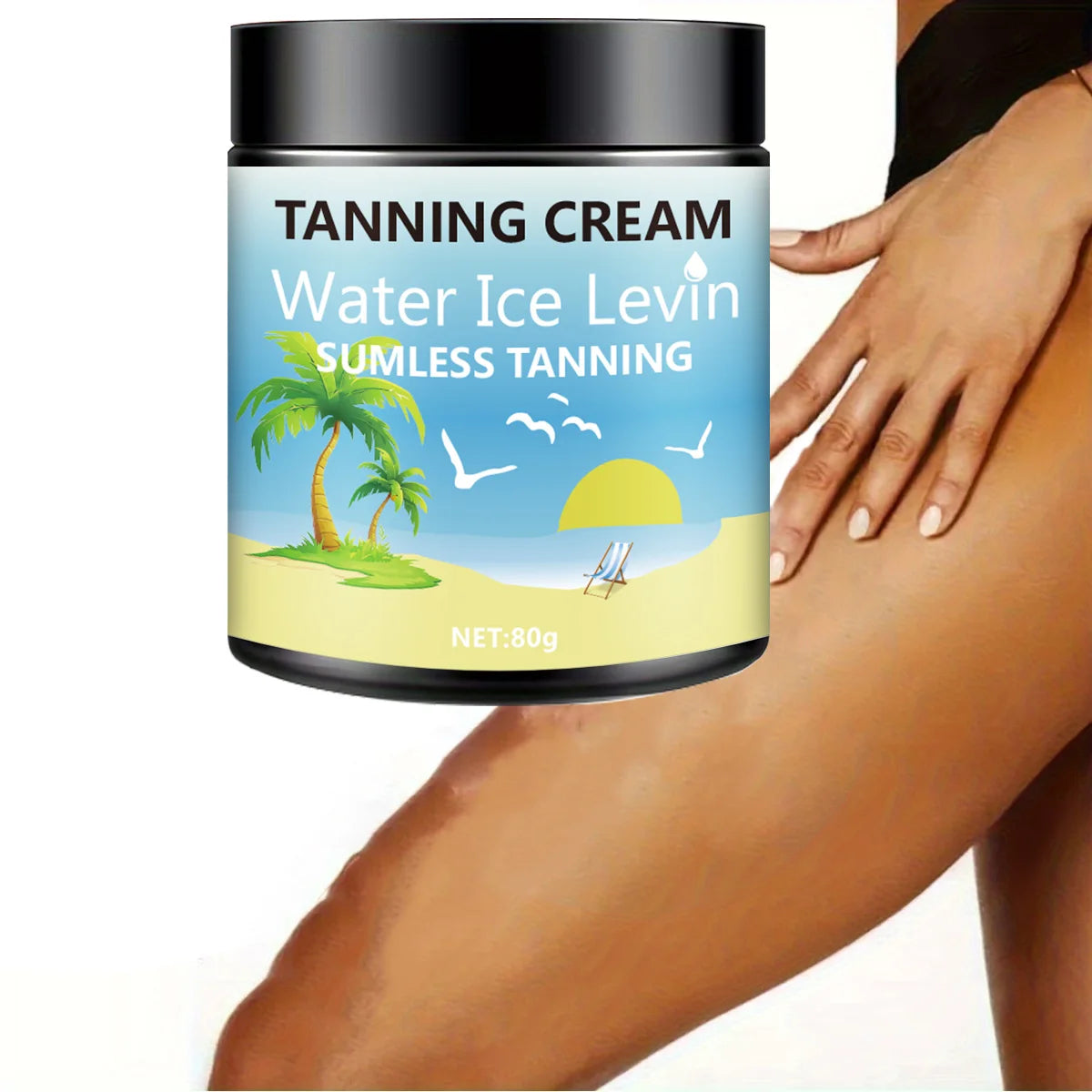 Shea butter Tanning Lotion, Shea Butter and Coconut Oil, Deeply Moisturizing, Fast Absorbing, Non-Greasy