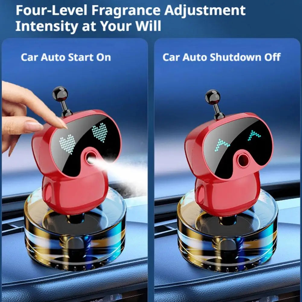 AI Smart Car Air Freshener Rechargeable Adjustable Cute Robot Smart Aromatherapy Diffuser Gift Car Accessories Interior