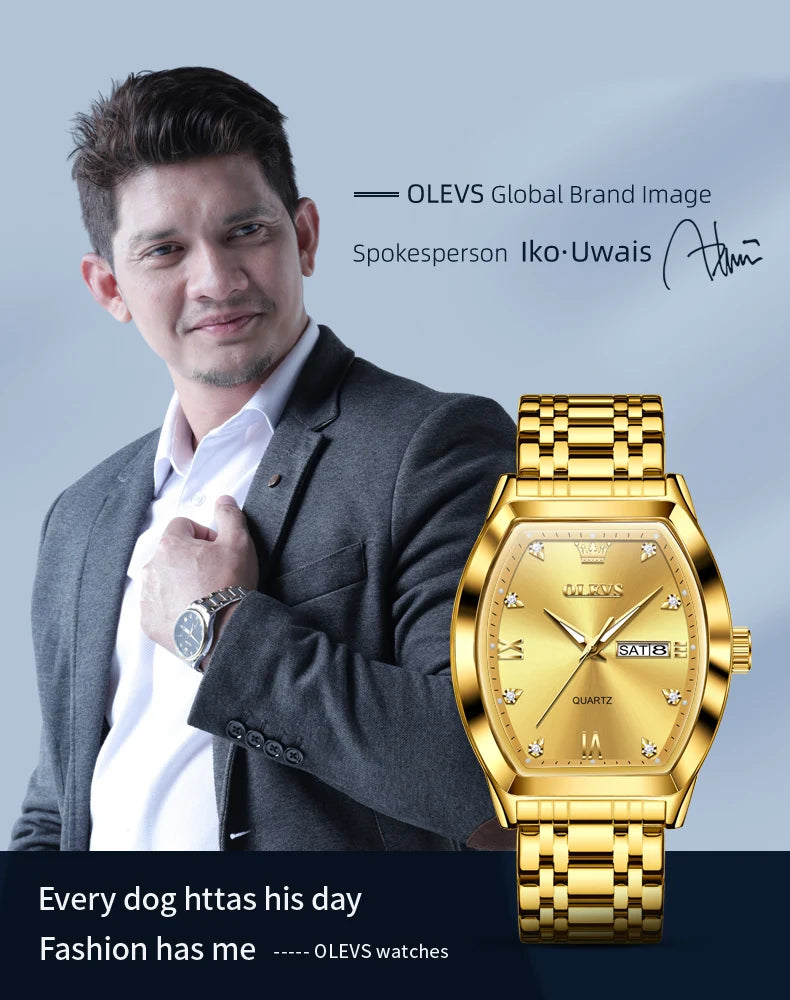 Luxury 🔥🔥 OLEVS 5528 Mens Watch Original Brand Business Quartz Watch Waterproof Luminous Watch For Man