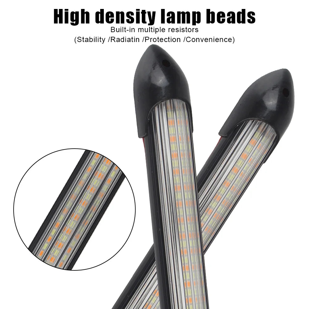 Car DRL Daytime Running Light Car Streamer Flow Day Light Auto Headlight Sequential Strip 2 Pcs/set