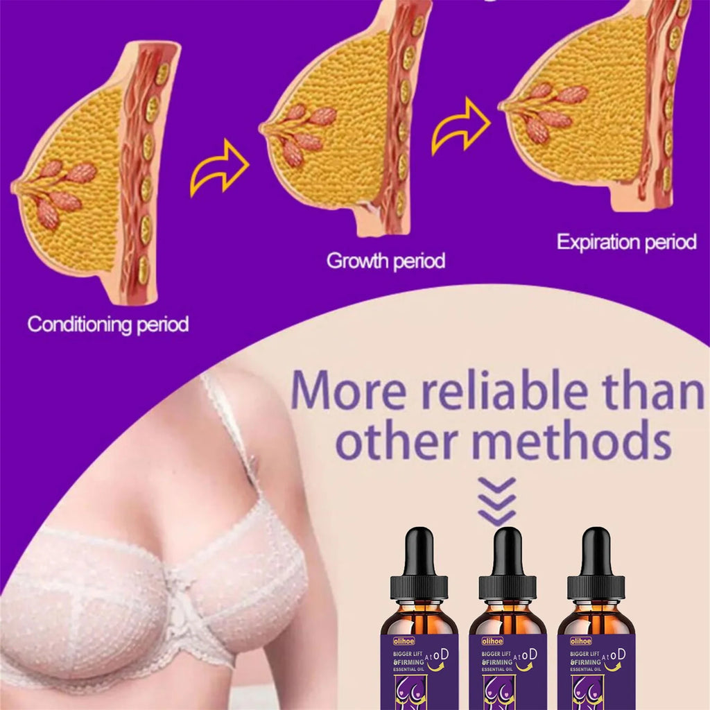 Breast Enlargement Essential Oil Chest Enhancement Bust Plump Up Growth Enlarging Oil Boobs Bigger Lift Firming Breast Enlarge