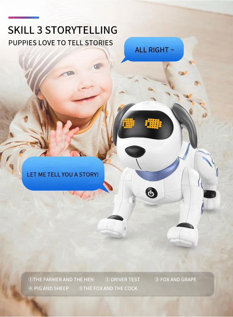 Children's AI Intelligent Pet Dog Intelligent Programming Voice Touch Sensing Mechanical Dog Robot Perfect Children's Gift