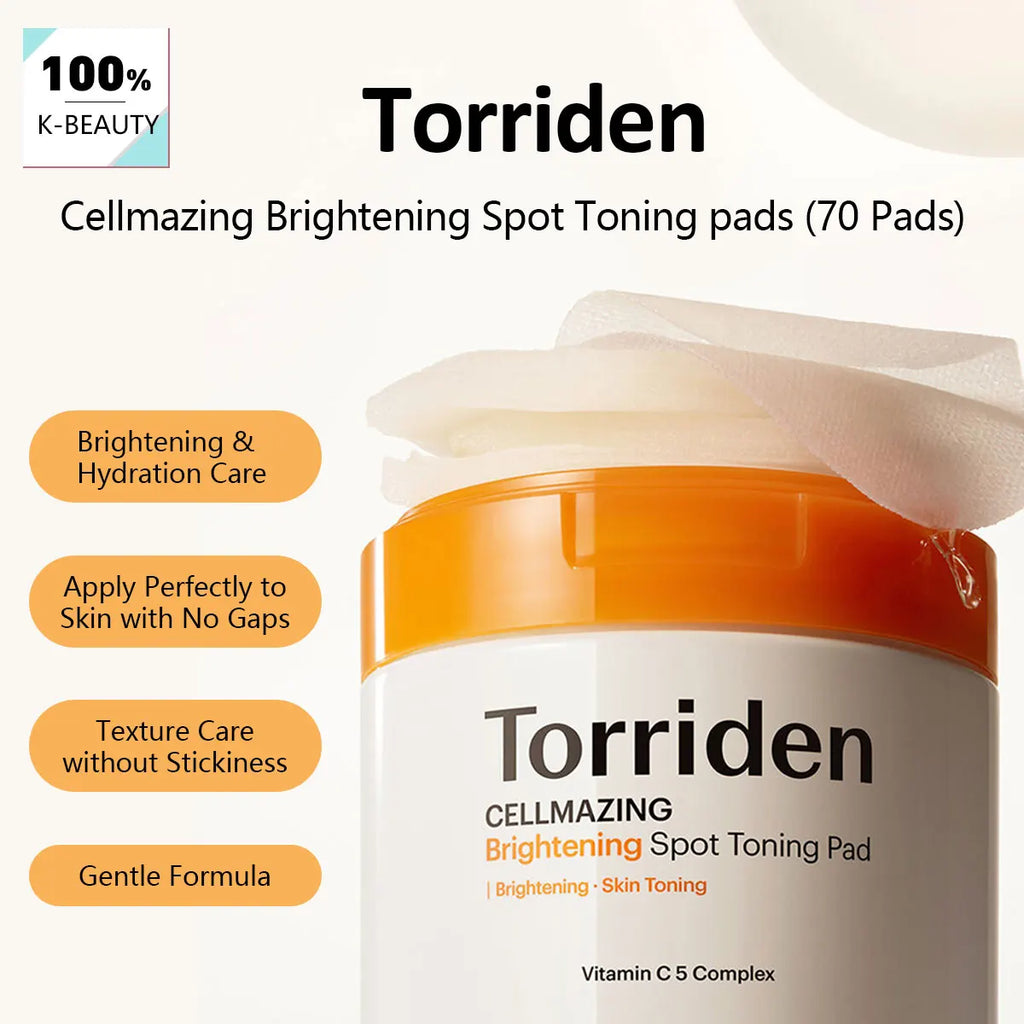 Torriden Cellmazing Brightening Spot Toning Pads (70 Pads),Nourishing,Refreshing & Skin Balance,Korean Skincare,Korean Makeup