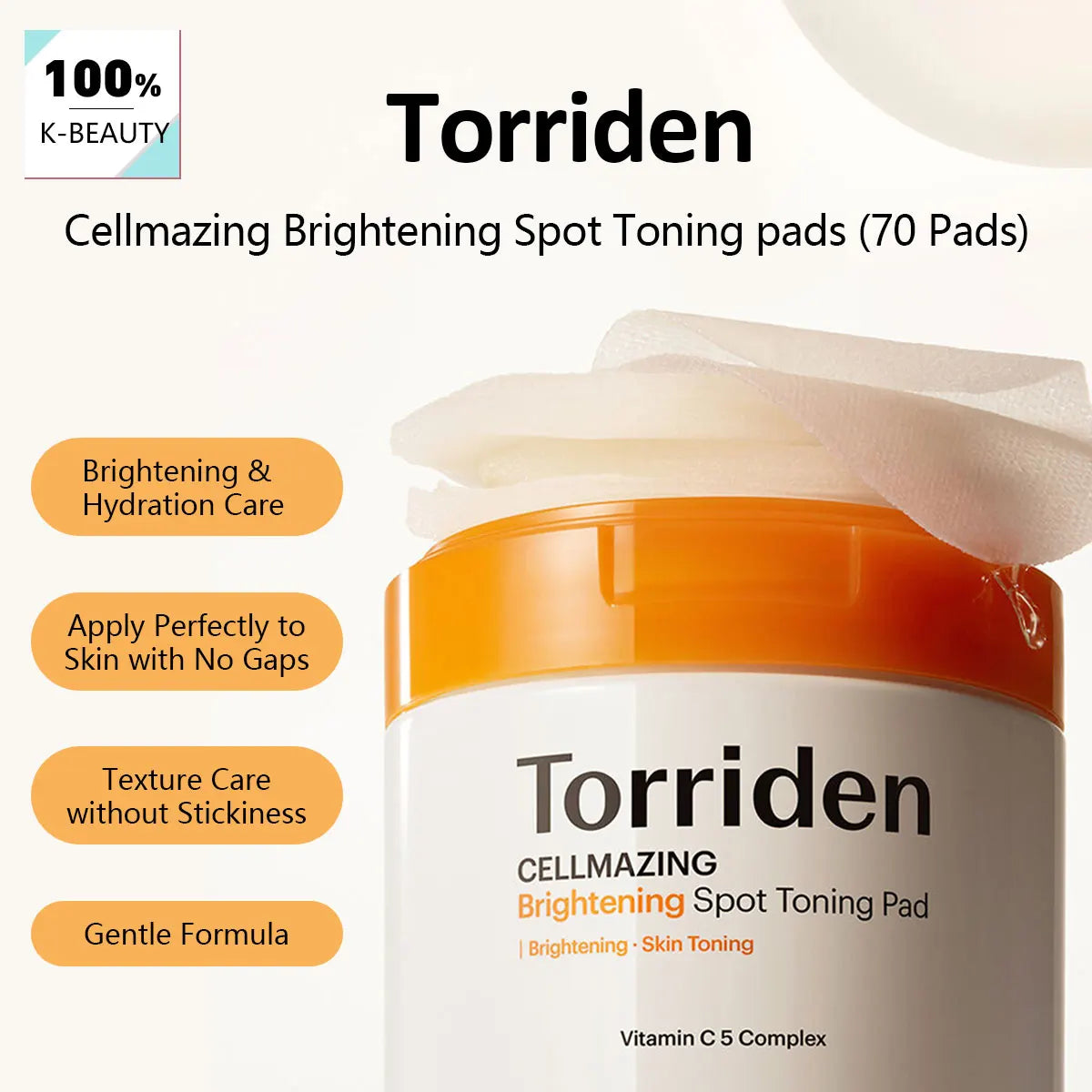Torriden Cellmazing Brightening Spot Toning Pads (70 Pads),Nourishing,Refreshing & Skin Balance,Korean Skincare,Korean Makeup