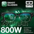 2026New AI Smart Glasses 120+Language Translation 800W Pixel Camera Video Music Player Call Business 8K Color Change Glasses Men