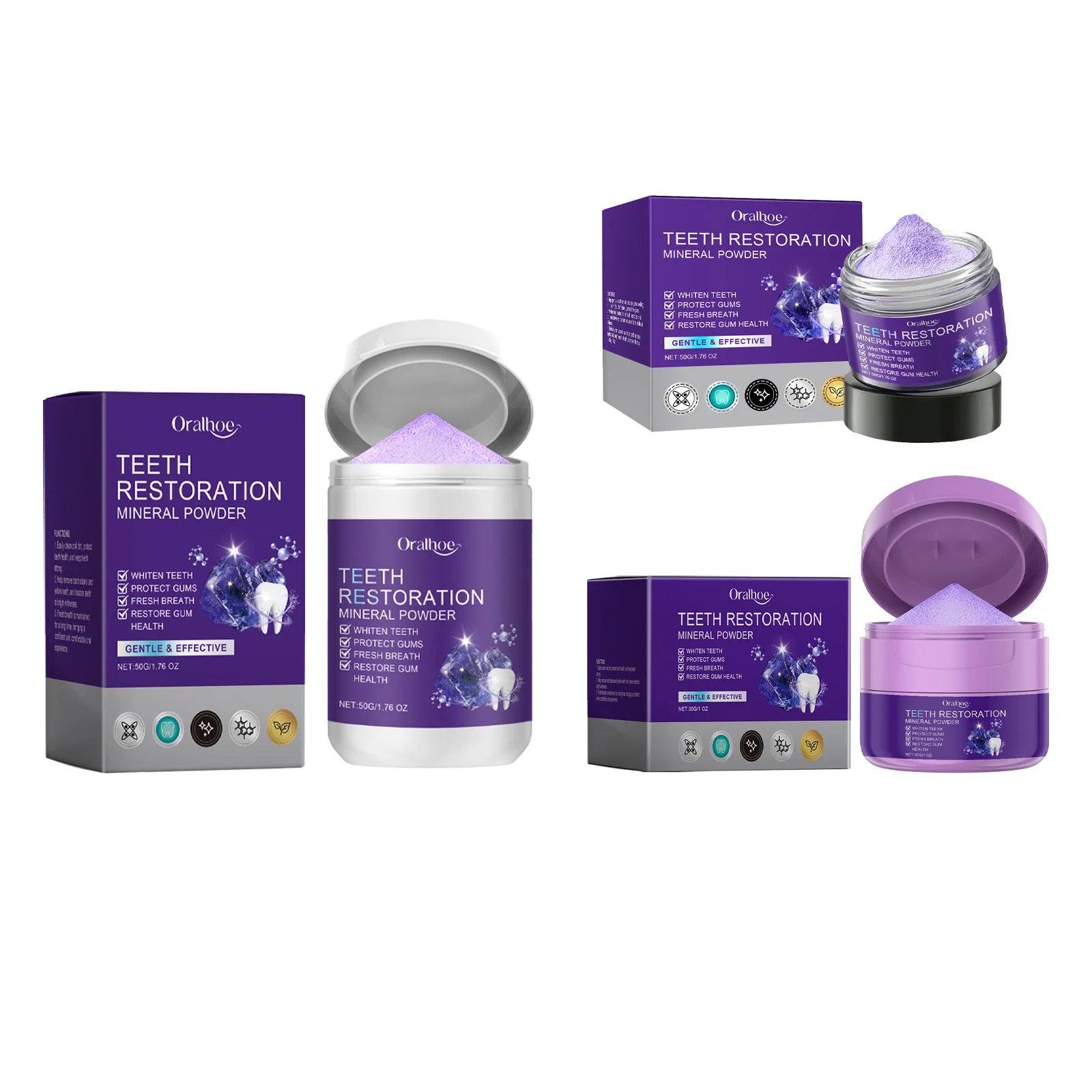 Whitening Purple Toothpaste Dental Color Corrector