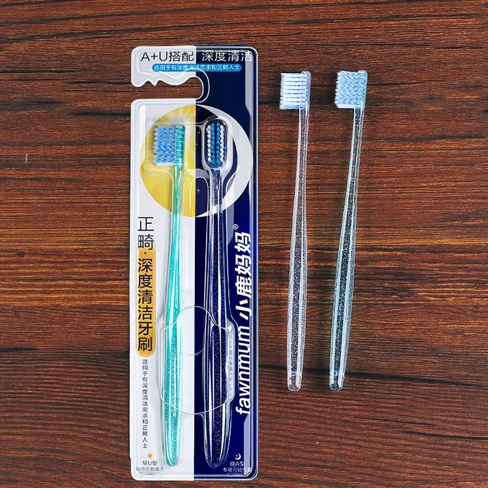 2Pcs  Toothbrush  Soft Bristle