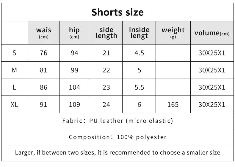 26 New Pu Imitation Leather Shorts Elastic Belt Low-rise Shorts for Women Hot Pants