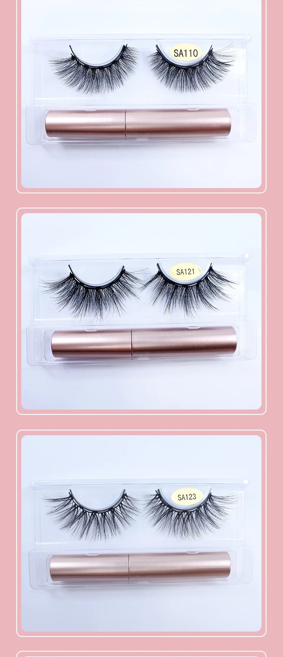 REDSIREN Natural Magnetic Lashes Makeup 1/5Pairs Reusable Magnetic  Eyelashes and Eyeliner Kit