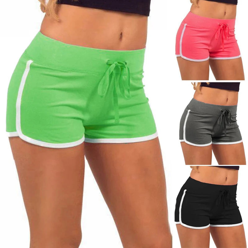 1pc Women Sports Yoga Shorts Skinny Patchwork Casual Tight Shorts Fashion Sexy Summer Girls Running Short Pants Gym Hip Training