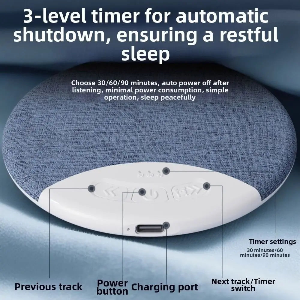 Bluetooth 5.3 Under Pillow Bluetooth Speaker HiFi Stereo Sound 3-Level Timer Wireless Sleeping Speaker Ultra-Thin