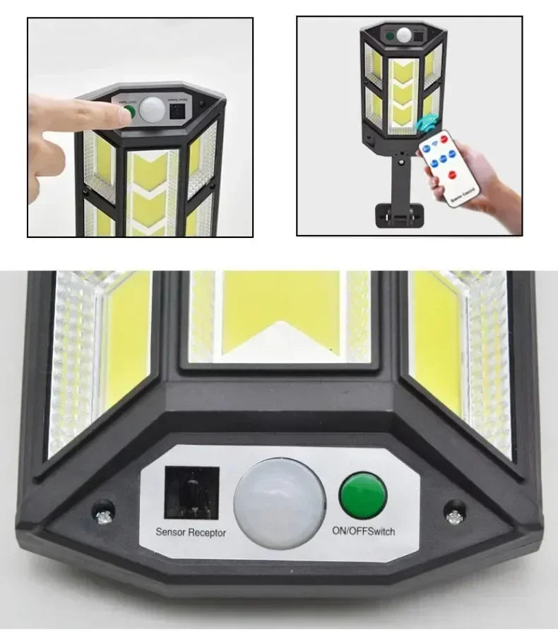 Solar Powered Wall Lights, Household Outdoor Waterproof LED Road Lights, Street Lamps, Human Body Sensing Lighting, Courtyard Li