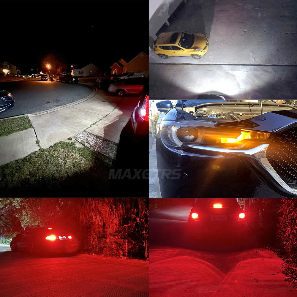 2X Super Bright P21W PY21W LED Canbus No Error 26W BA15S 1156 3000Lm BAU15S No hyper Flash Amber Turn Signal Lamp 2016 Chip Lens
