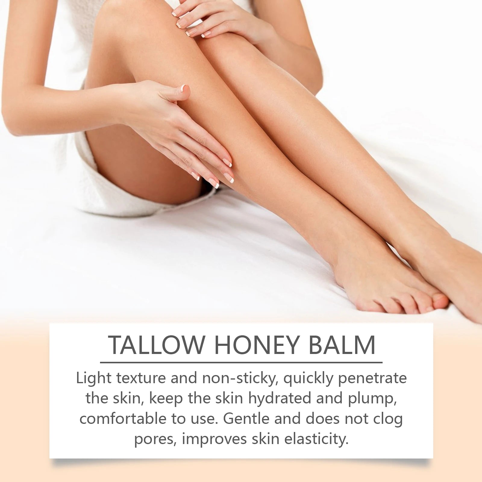 Tallow Honey Balm Moisturizing Cream for Face Body Grass Fed Beef Tallow Balm Natural Deep Moisturizer Soft Soothing Skin