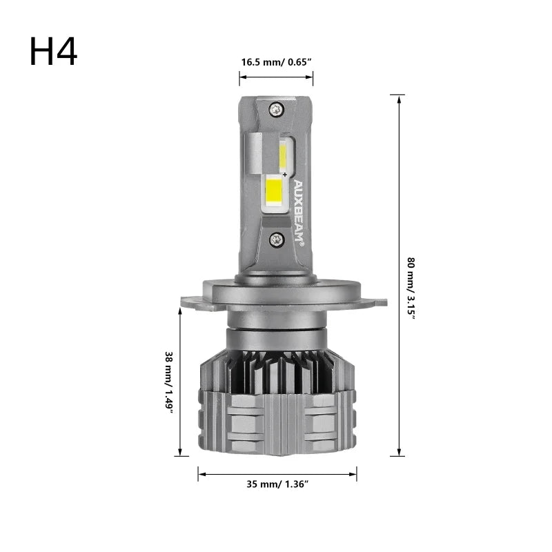 AUXBEAM 110W LED Headlight Bulbs H4 H7 H11 H13 9005 9006 9007 9012 6500K LED Bulbs Canbus Headlamp Bulbs