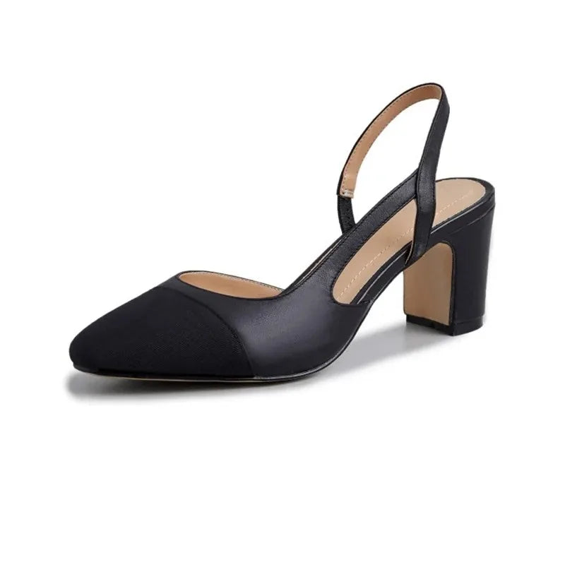 2026 New Womens Shoes Fashion Square Head High Heeled Sandals for Woman Elegant French Casual Shoes Designer Shoes Zapatos Mujer