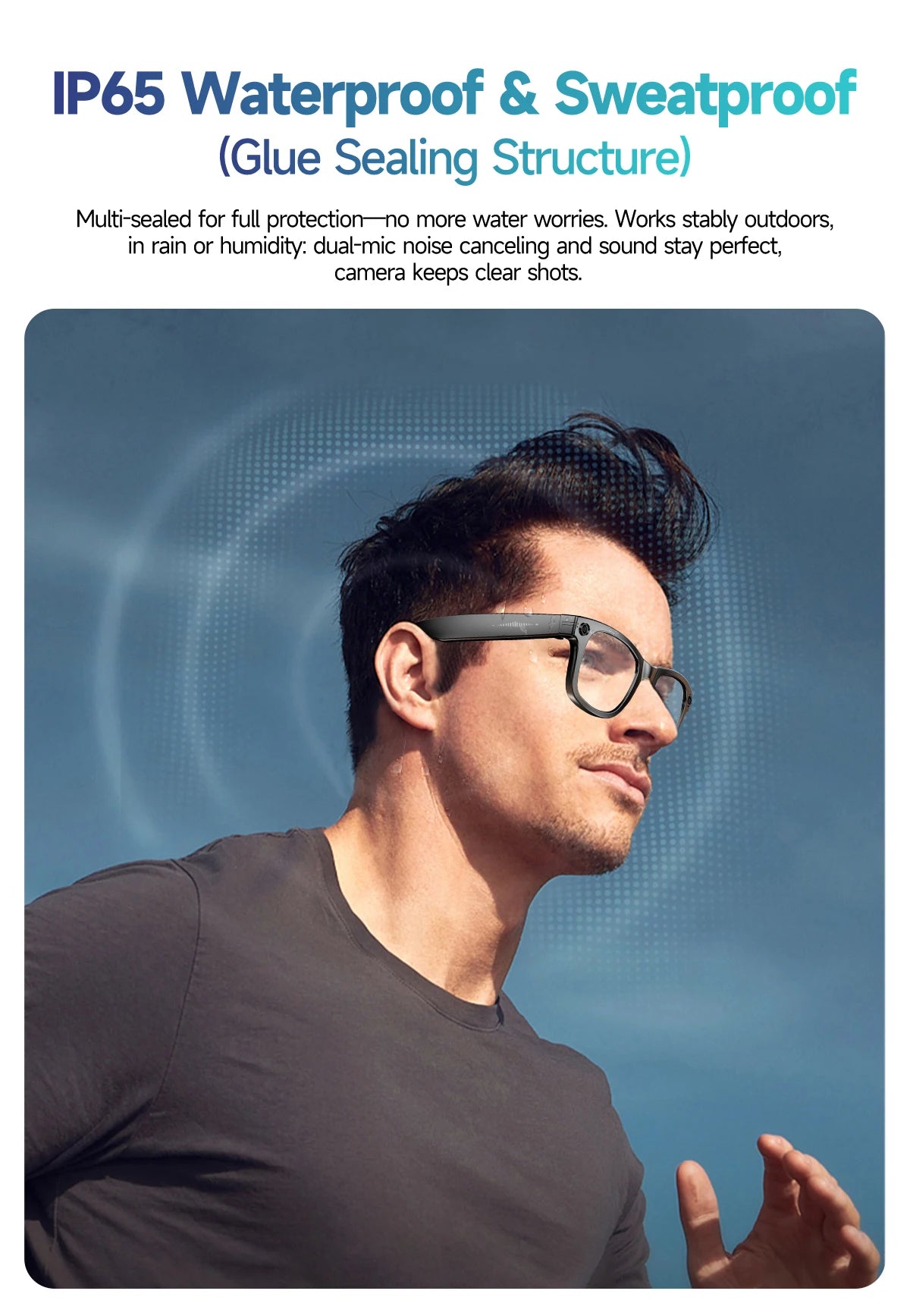 AI Smart Glasses 800W Anti Shake Camera Video Recording Languages Translation Sunglasses For Man Woman Bluetooth Call Music Play