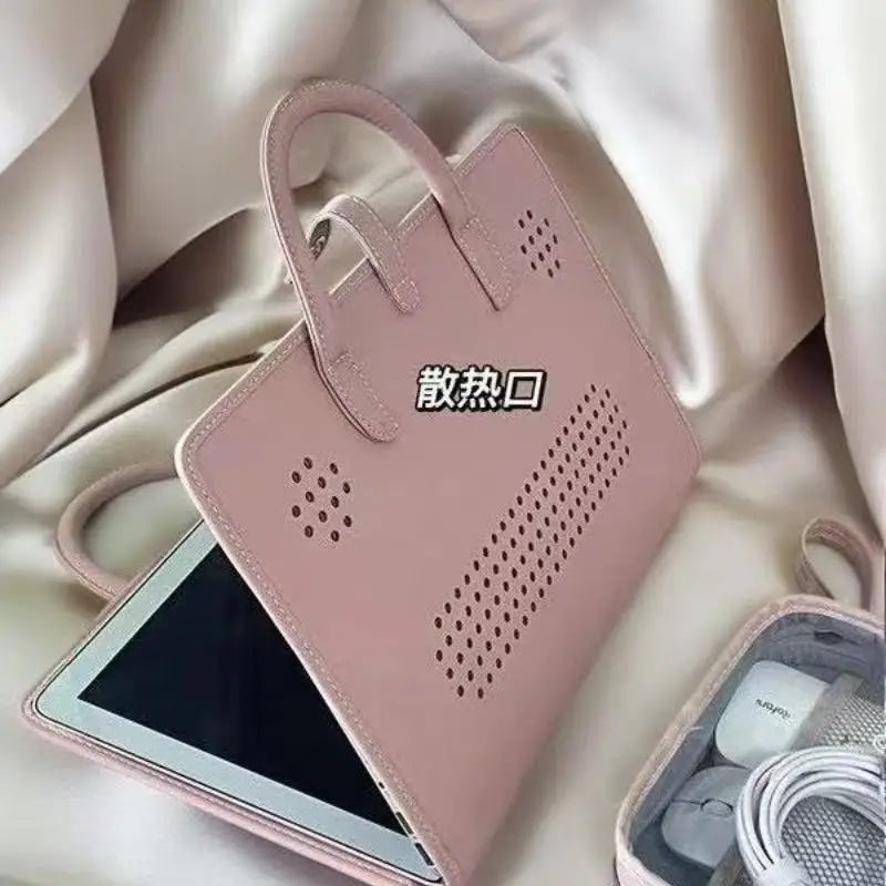 Computer bag and computer protective case, laptop handbag, pink girlish style