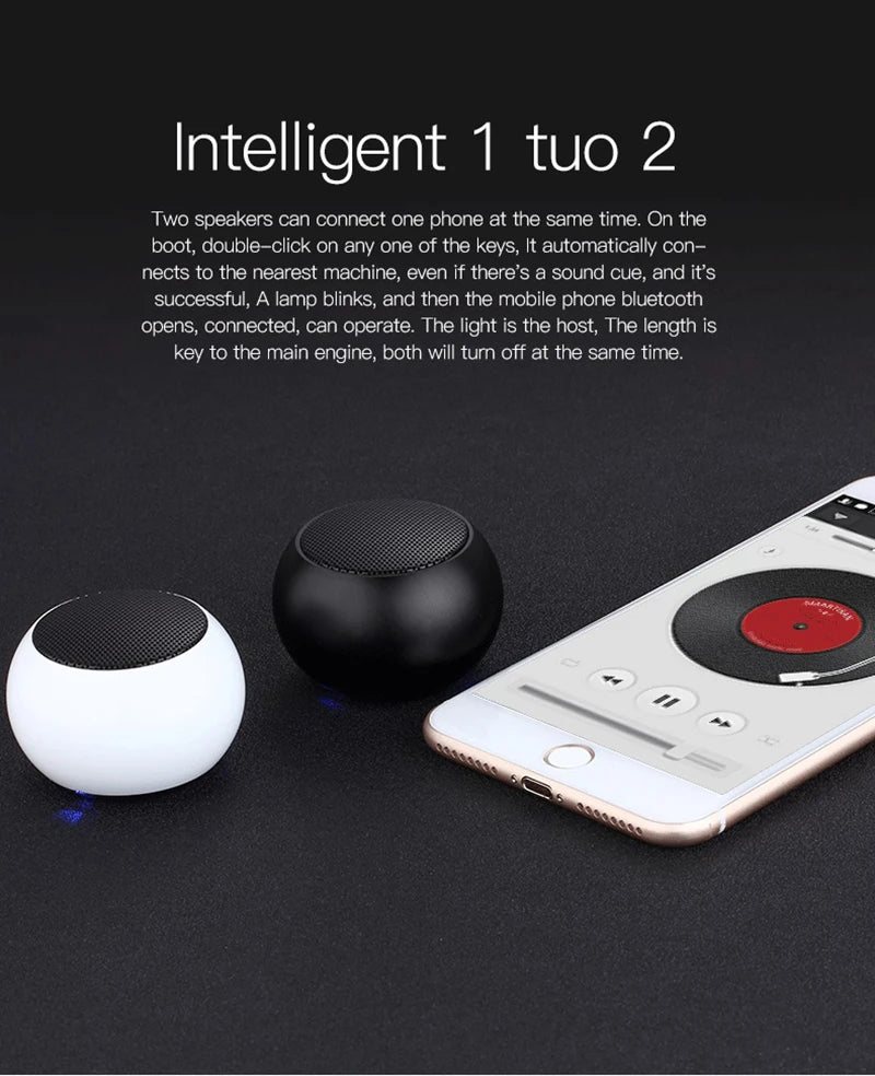 Bluetooth Wireless Speakers TWS Handfree Portable Cell Phone Speaker	Small Subwoofer Bass Sound Box Mini Soundbox Metal