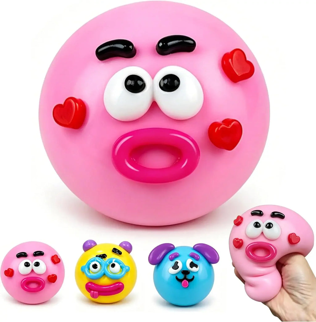 Smushers Squishy, Cute Easy Squeezy Squishy Funny Face Swap Fidget Balls for Adults Anxiety Relief, Fun Sensory Gifts