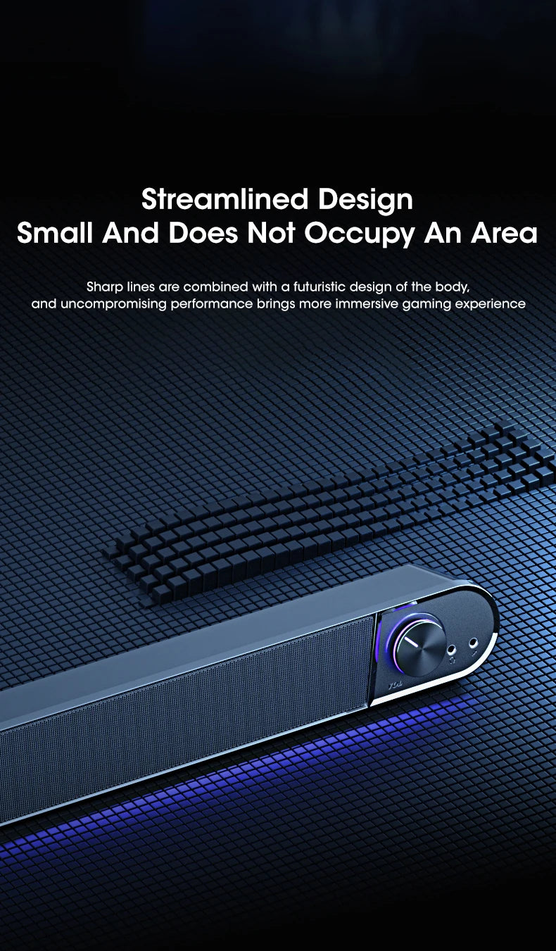 Bluetooth 5.0 4D Surround Soundbar Home Theater Stereo Subwoofer Wired Wireless Speaker for PC Laptop Gaming Movies
