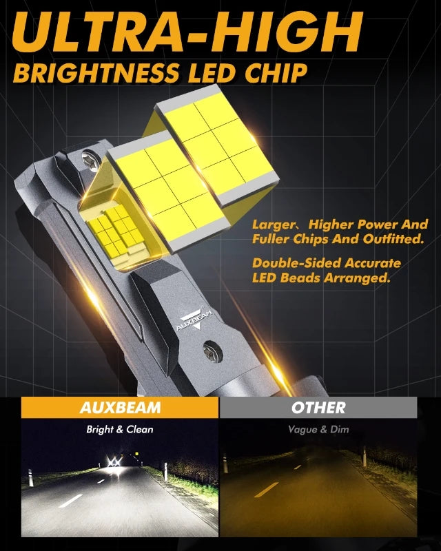AUXBEAM 110W LED Headlight Bulbs H4 H7 H11 H13 9005 9006 9007 9012 6500K LED Bulbs Canbus Headlamp Bulbs