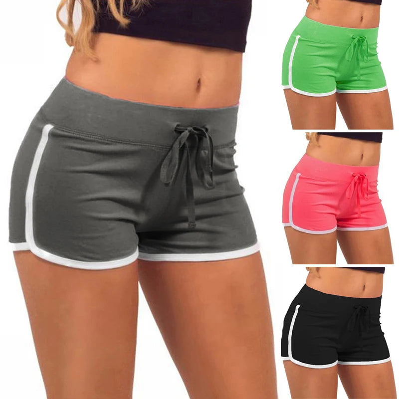 1pc Women Sports Yoga Shorts Skinny Patchwork Casual Tight Shorts Fashion Sexy Summer Girls Running Short Pants Gym Hip Training
