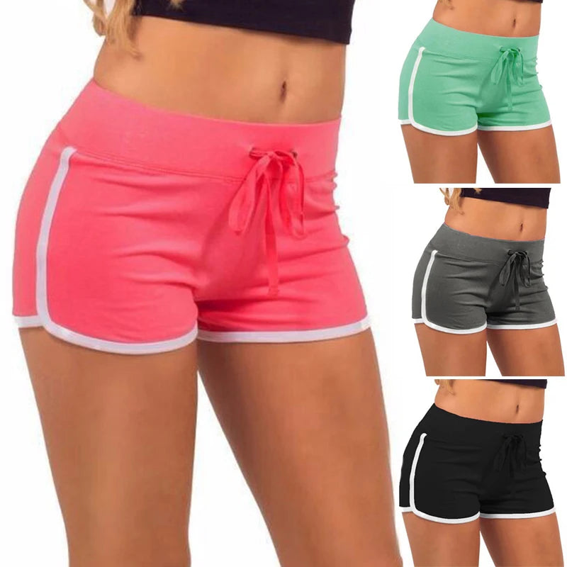 1pc Women Sports Yoga Shorts Skinny Patchwork Casual Tight Shorts Fashion Sexy Summer Girls Running Short Pants Gym Hip Training