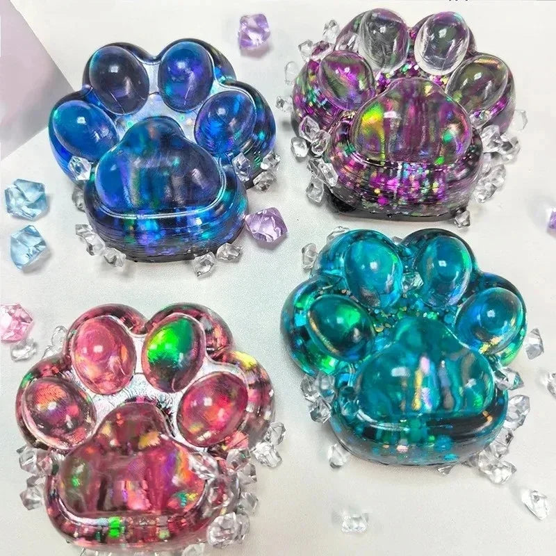 Taba Squishy Cat Paw Squeeze Toys Kawaii Sticky Squishies Fidget Toys for Birthday Party Favors Novelty Things for Kids Adults ﻿