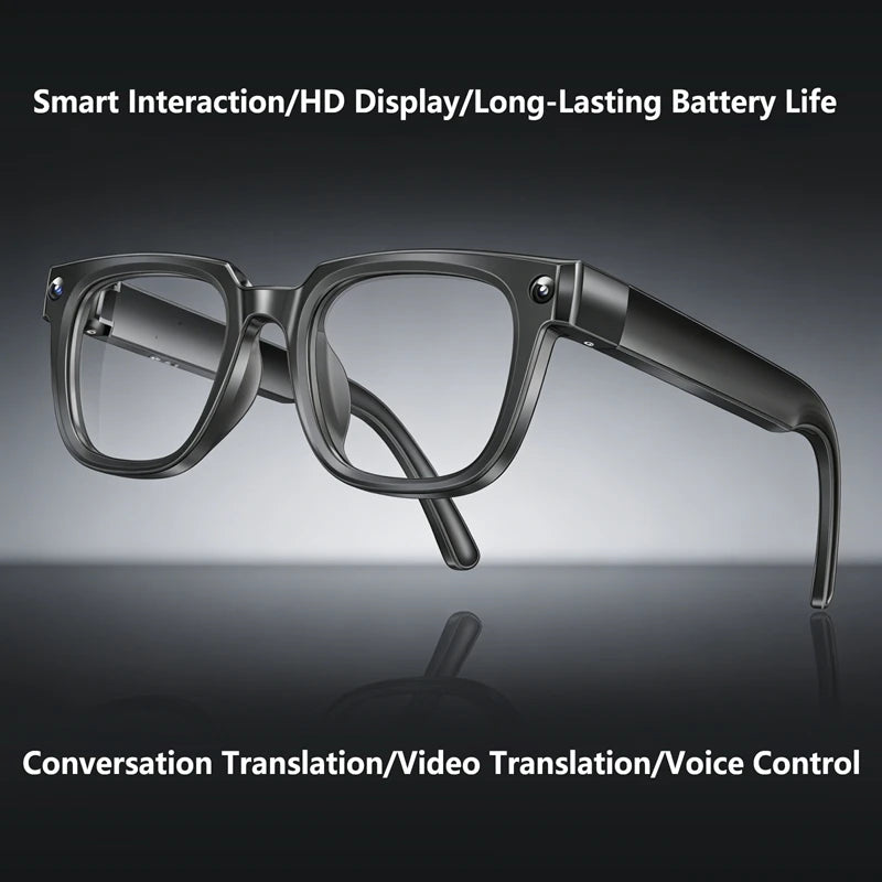 AI Smart Glasses Translation Glasses 8MP HD Camera 4K Shooting Image Bluetooth Call Recording Music Photo Recognition Sunglasses