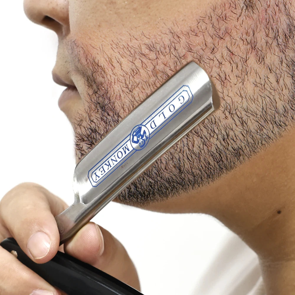 Men's Manual Folding Beard Knife Barber Stainless Steel Straight Shaver Classic Facial Epilator Professional Shaving Supplies