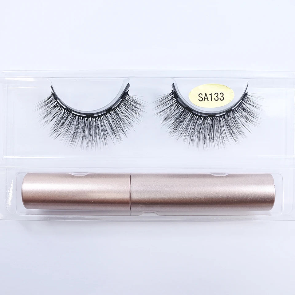 REDSIREN Natural Magnetic Lashes Makeup 1/5Pairs Reusable Magnetic  Eyelashes and Eyeliner Kit
