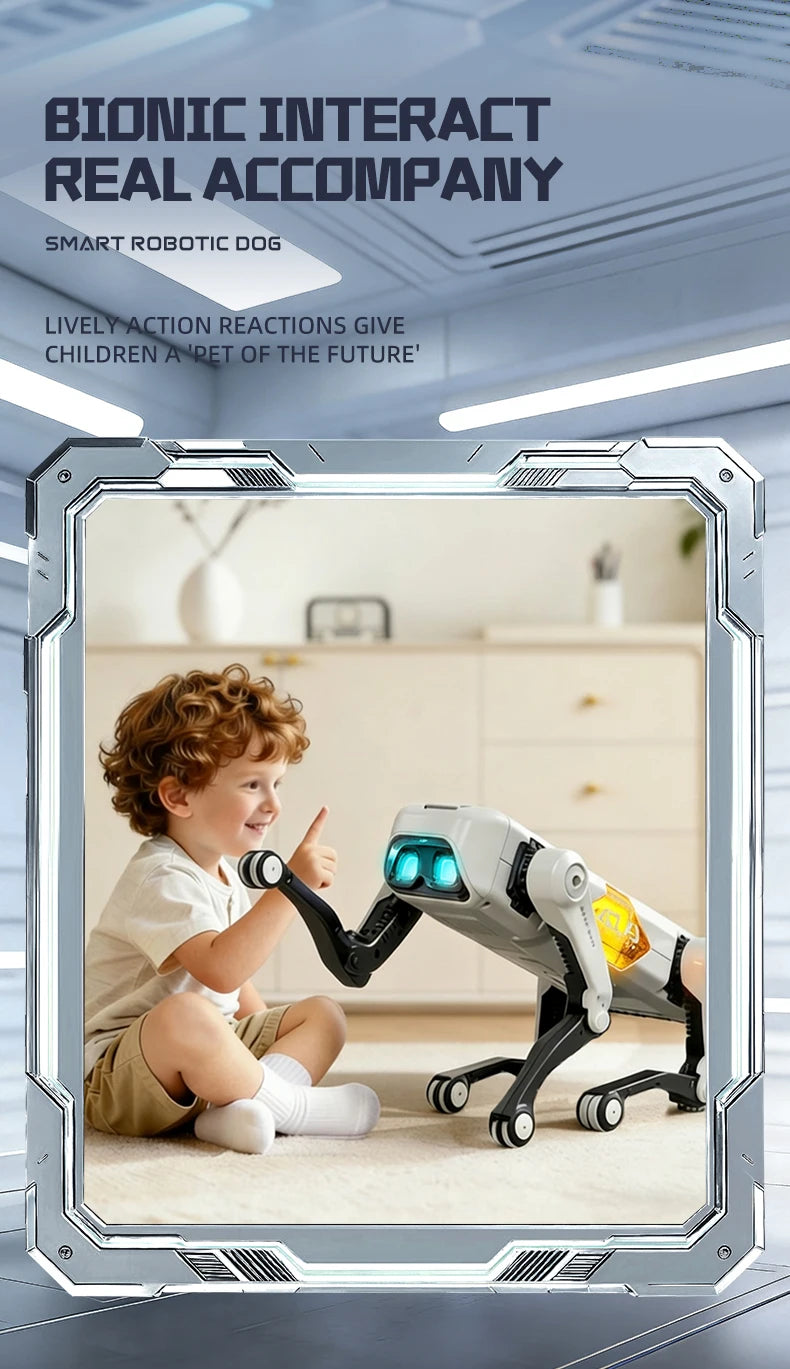 NEW AI RC Smart Robot Dog, Voice & APP Control, Programming, Dancing, Singing, 1200mAh Battery，for Kids Gift & Companion