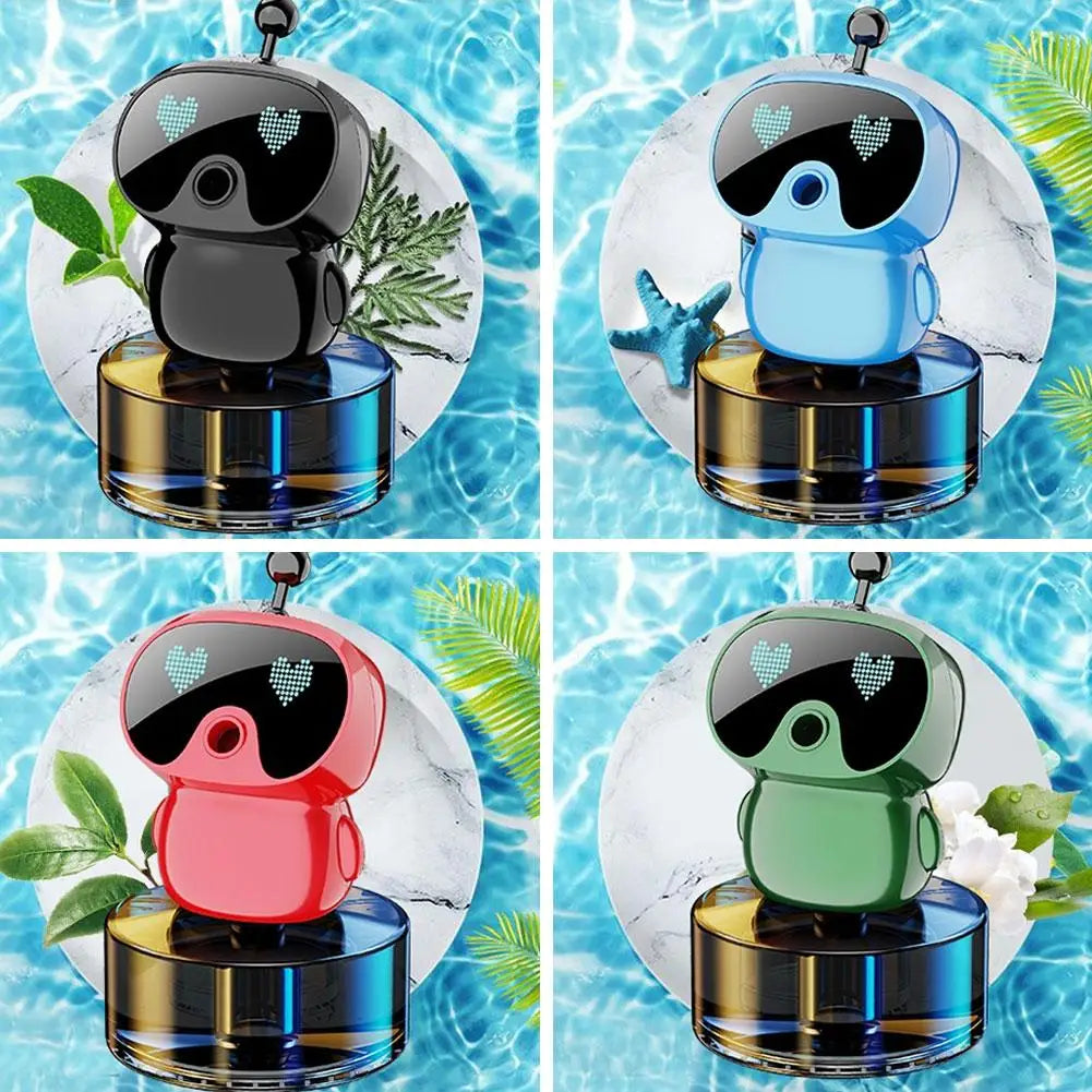 AI Smart Car Air Freshener Rechargeable Adjustable Cute Robot Smart Aromatherapy Diffuser Gift Car Accessories Interior